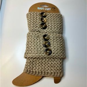 NWT  Brand new. Never worn. Beige/tan Boot Cuff set. One size.